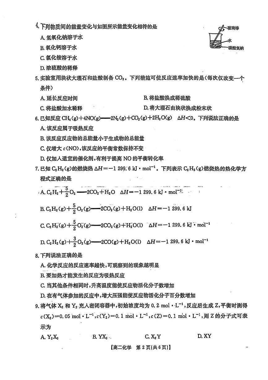 江苏省苏州市2025-2026学年高二上学期10月月考 化学试题第2页