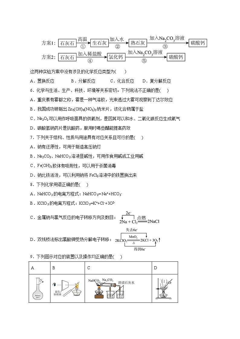 高一年级化学第一次月考卷（考试版）（浙江专用）A4第2页