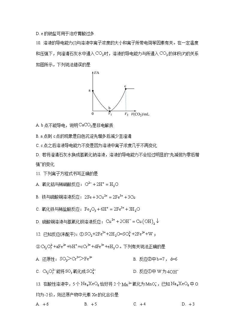 辽宁省名校联盟2025-2026学年高一上学期10月份联合考试化学试题（学生版）第3页