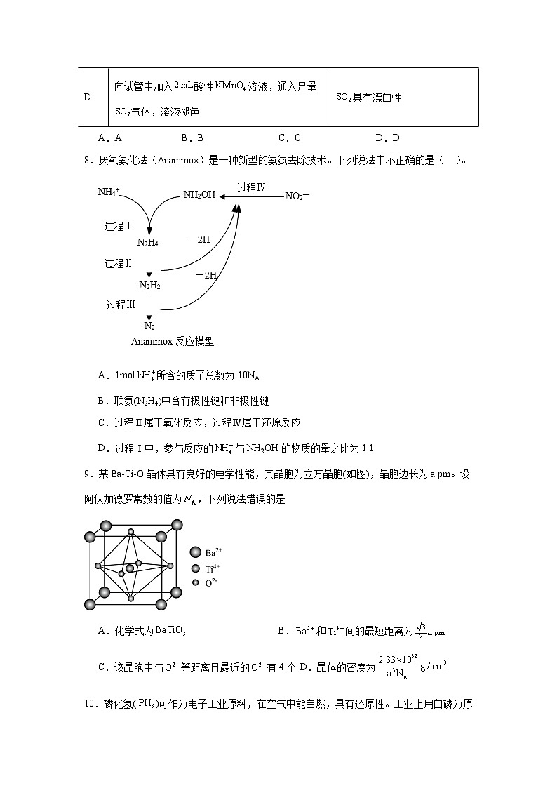 2025-2026学年北京市高三上学期10月适应考试化学试题（无答案）第3页