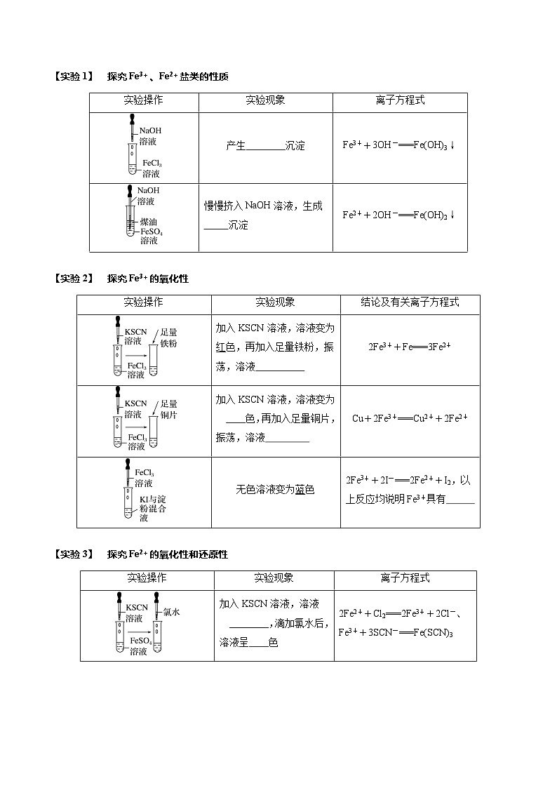 第一节 铁及其化合物第3课时 铁盐和亚铁盐（同步讲义）（原卷版）第3页