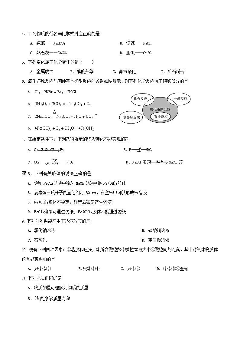 江苏省盐城市五校联考2025-2026学年高一上学期10月考试 化学试卷第2页