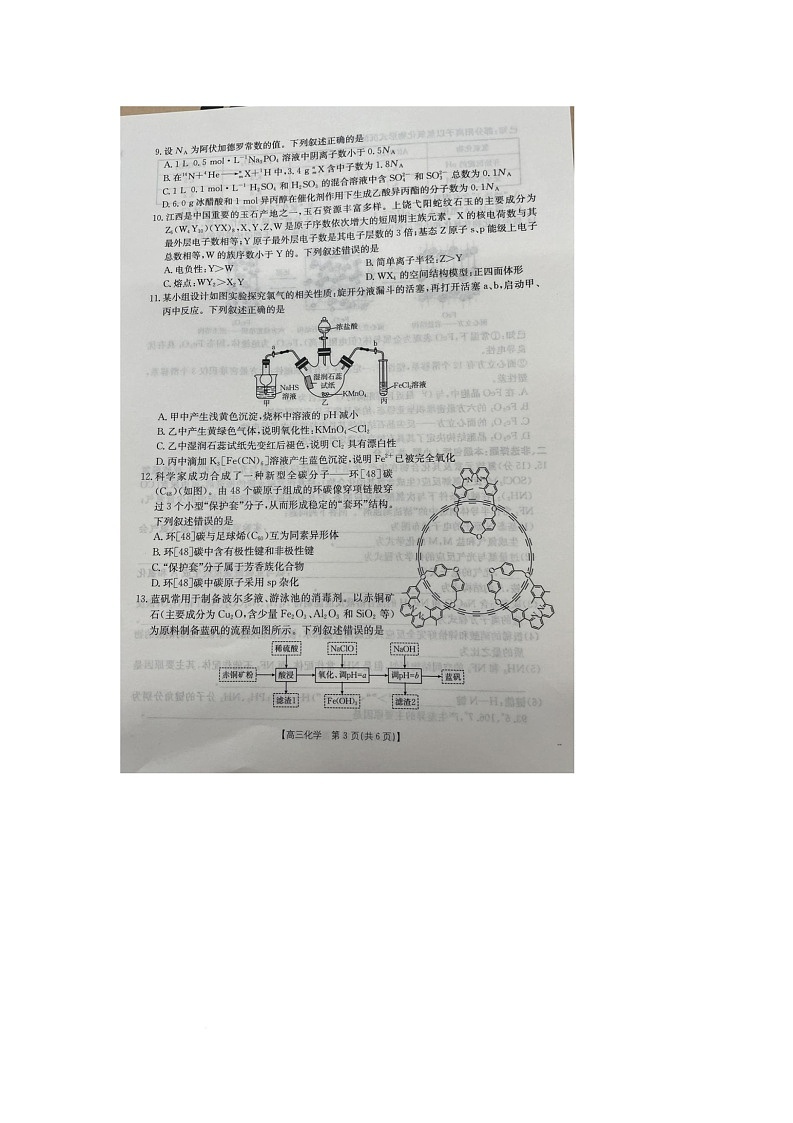 江西省金太阳联考2025-2026学年高三上学期10月月考化学试题第3页