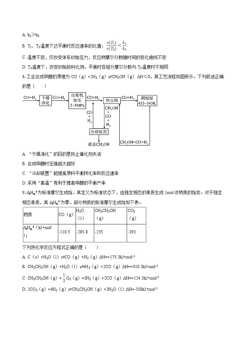 辽宁省沈阳市东北师大育才学校2025-2026学年高二（上）第一次月考化学试卷（含答案）第3页