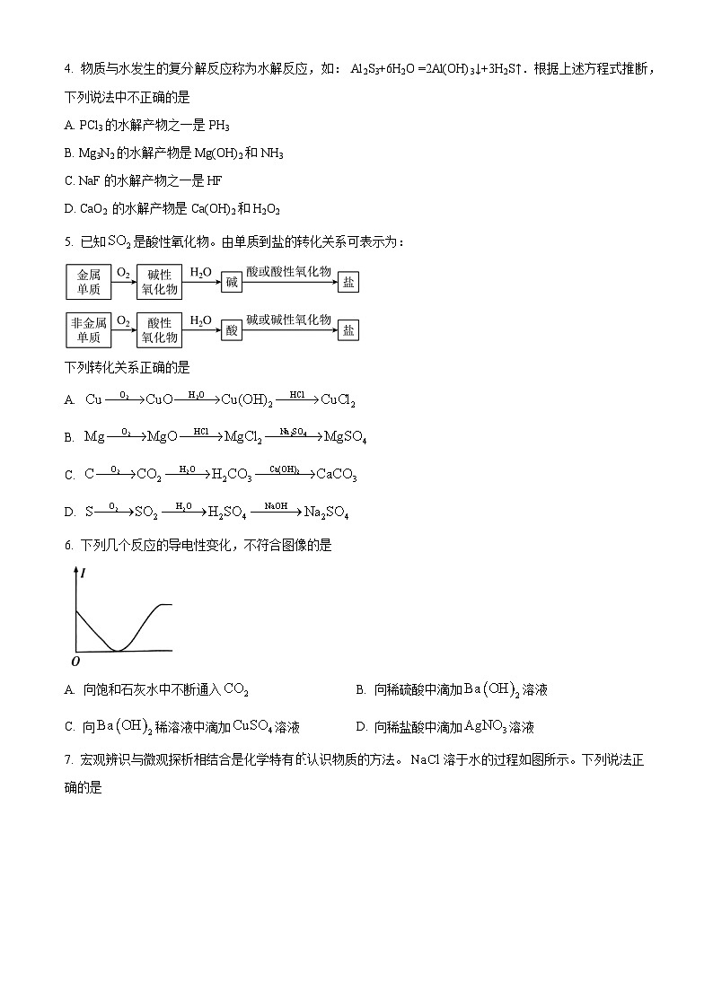 安徽省芜湖市第一中学2025-2026学年高一上学期10月月考化学试题（原卷版）第2页