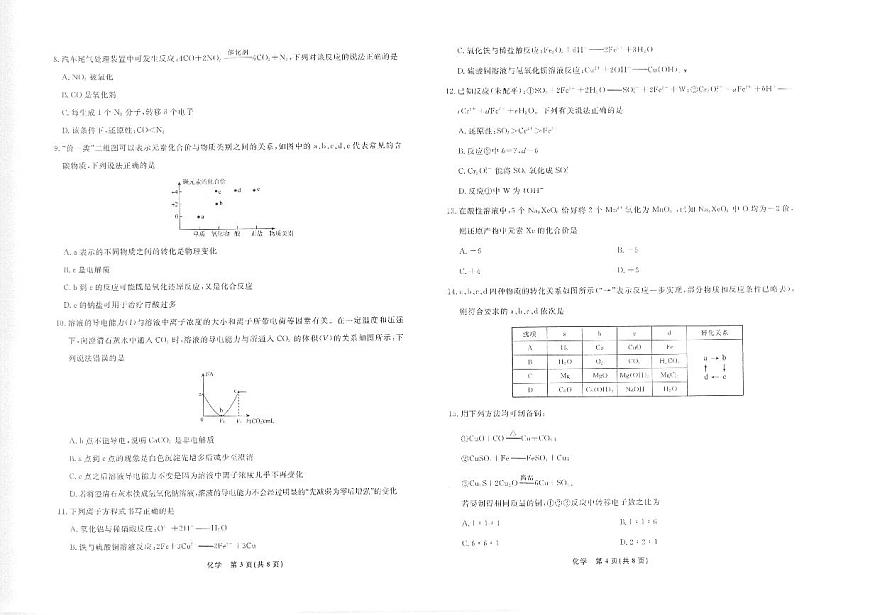 辽宁省名校联盟2025年高一10月份联合考试化学试卷第2页