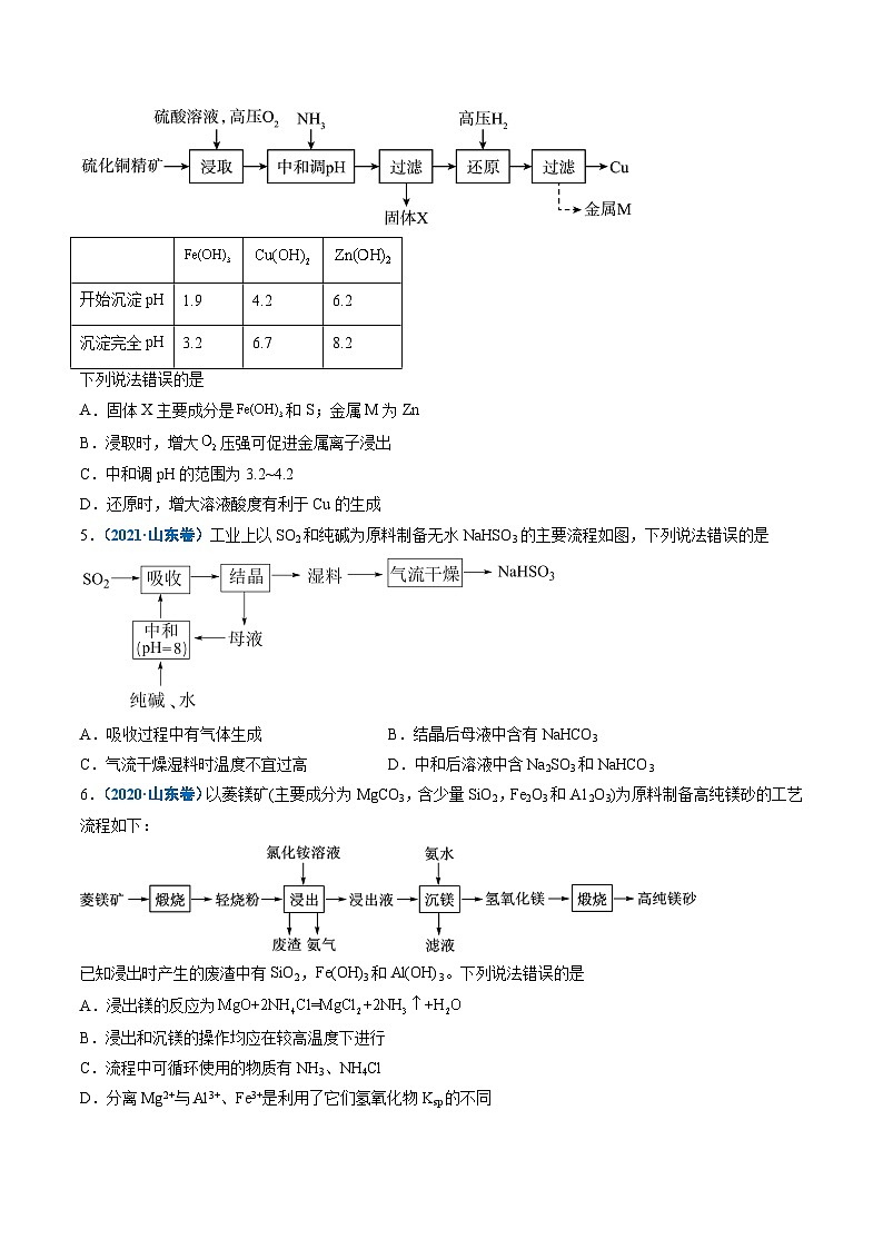 备战2026年高考(2021-2025)高考化学真题分类汇编(山东专用)专题04元素及其化合物(原卷版+解析版)第3页