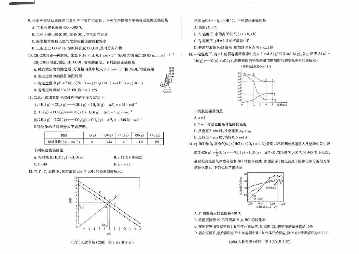 河南省部分名校2025-2026学年高二上学期10月月考化学试题（含答案）第2页