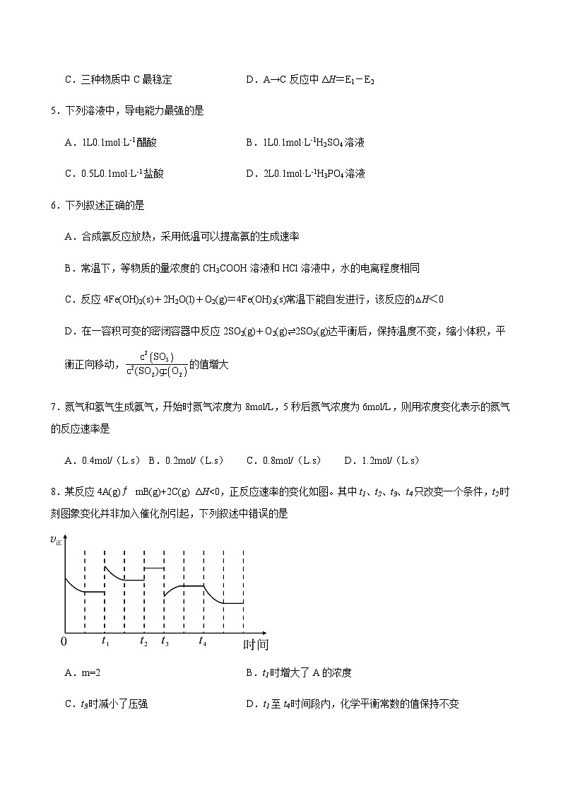 河南省周口市扶沟县高级中学2025-2026学年高二上学期快班10月月考化学（A）试卷（含答案）第2页