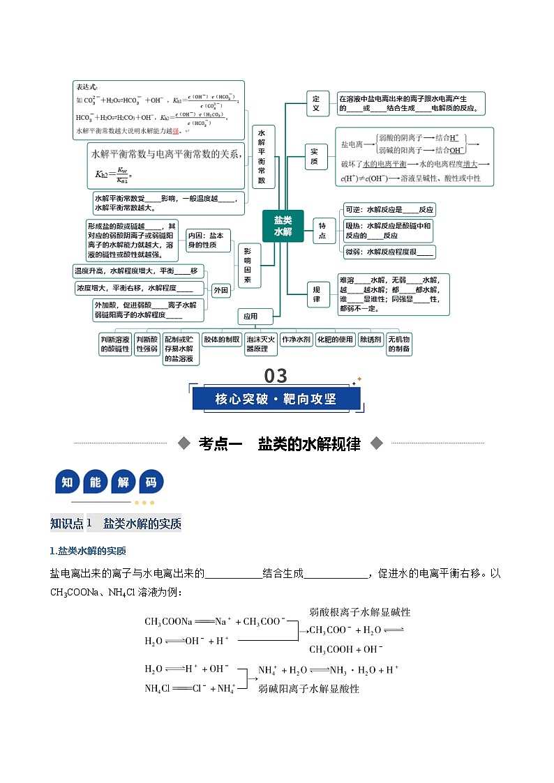 第03讲 盐类的水解 （北京专用）（原卷版）第3页