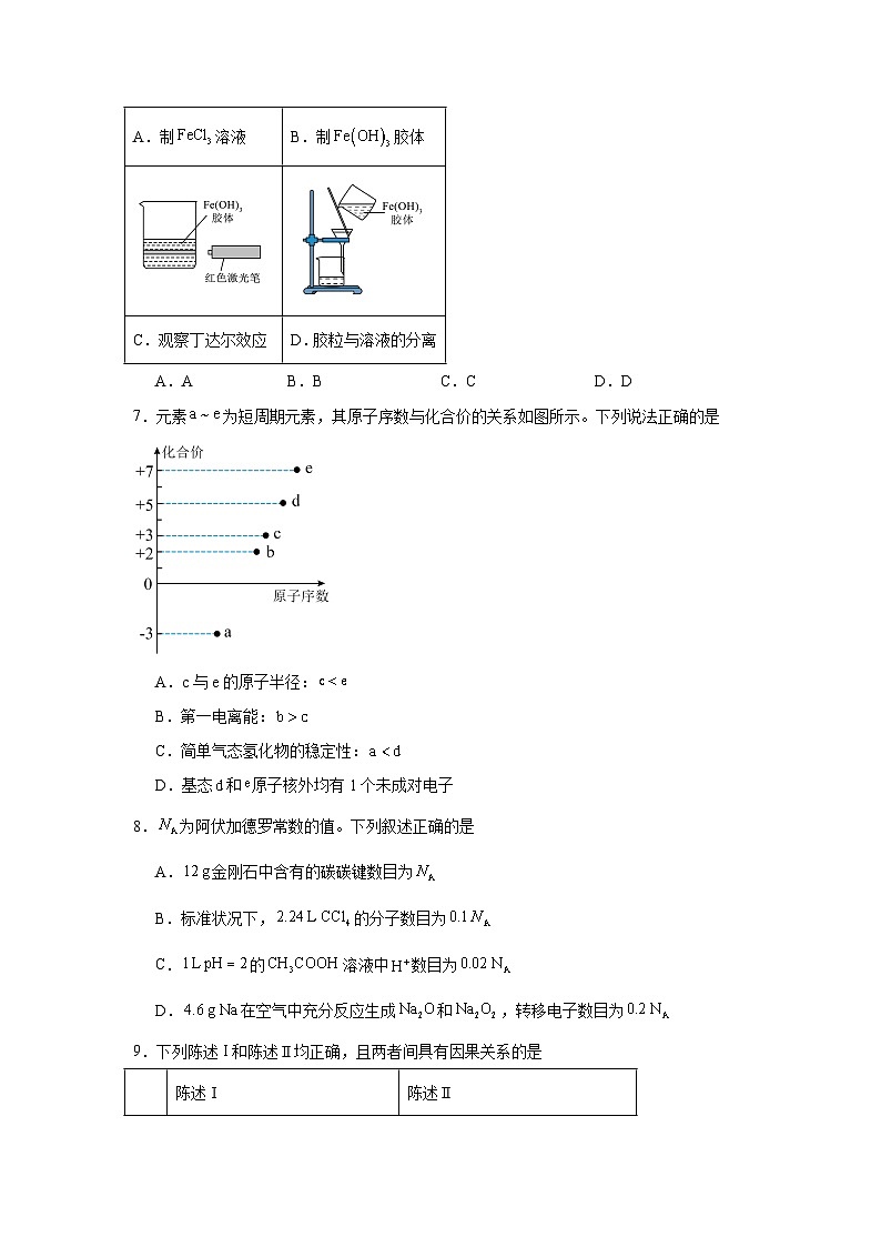 2025-2026学年广东省江门市高三上学期调研考试化学试题（附答案解析）第3页