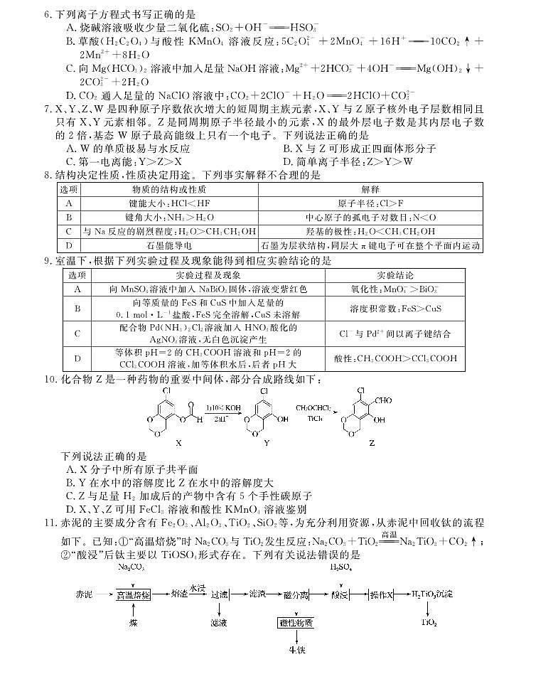 河北省沧州市肃宁县第一中学2025-2026学年高三上学期11月期中化学试题第2页