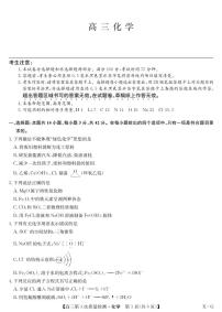 安徽省九师联盟2026届高三上学期11月联考化学试题+答案