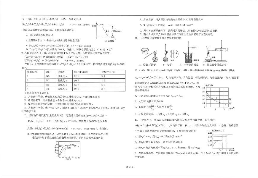 江苏省海安高级中学2024-2025学年高二上学期10月月考化学试题第2页