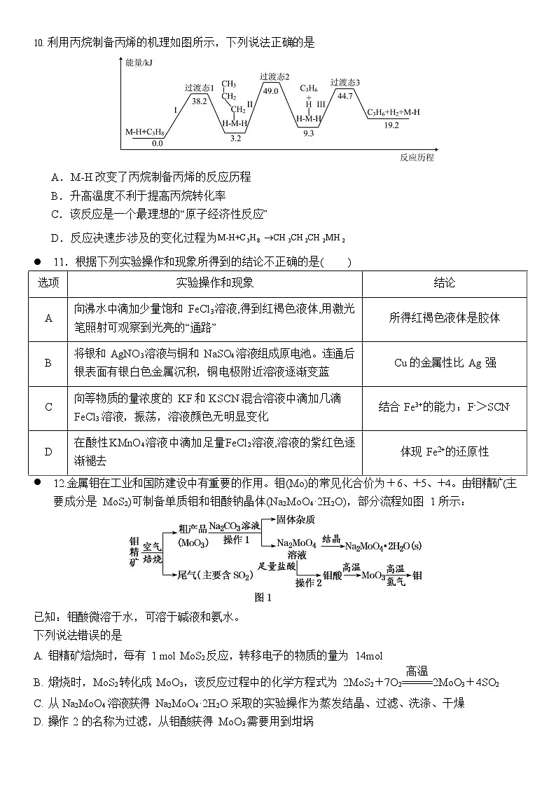 湖南省衡阳市第八中学2025-2026学年高三上学期11月期中考试化学试卷第3页