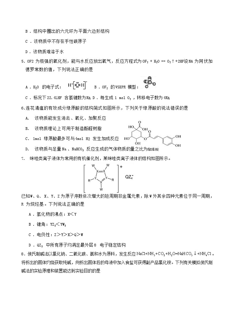 河北省武强中学2026届高三上学期期中考试化学试题（Word版附答案）第2页
