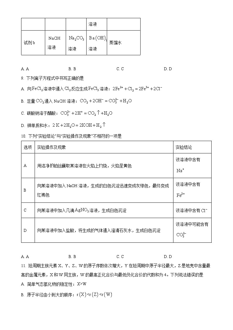 山西省晋中市部分学校2025-2026学年高三上学期10月学情检测 化学试题 （含答案）第3页