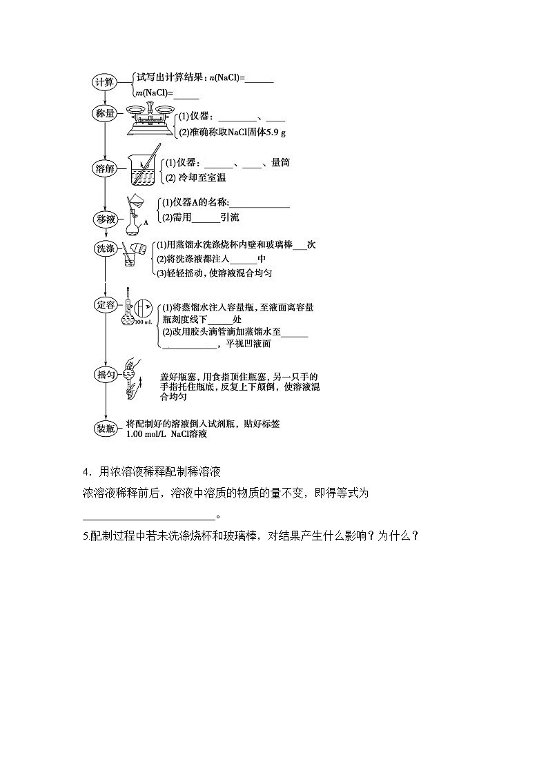 2.3.3 物质的量浓度——高一化学人教版（2019）必修一精品同步分层练第2页