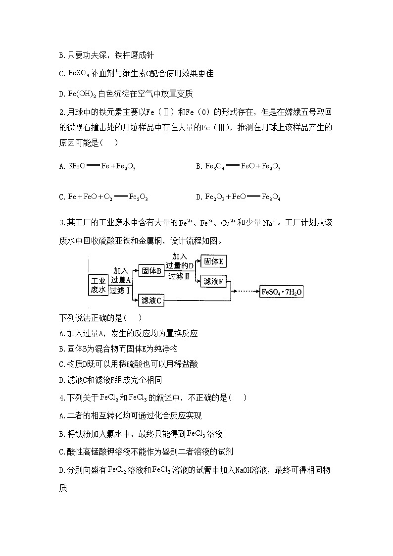 3.1.2 铁的重要化合物——高一化学人教版（2019）必修一精品同步分层练第3页