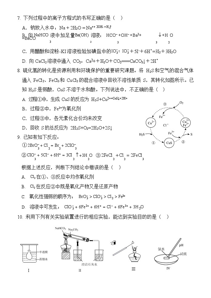 广西玉林市八校联考2025-2026学年高一上学期11月期中考试化学试卷第3页
