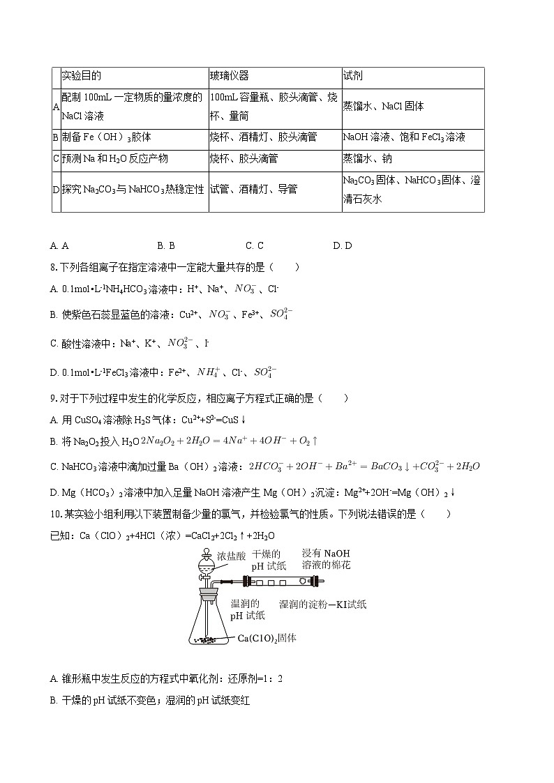 山东省济南市重点中学2025-2026学年高一上学期期中考试化学试卷（含答案）第3页