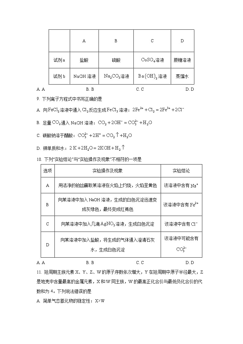 【化学】山西省晋中市部分学校2025-2026学年高三上学期10月学情检测（学生版）第3页