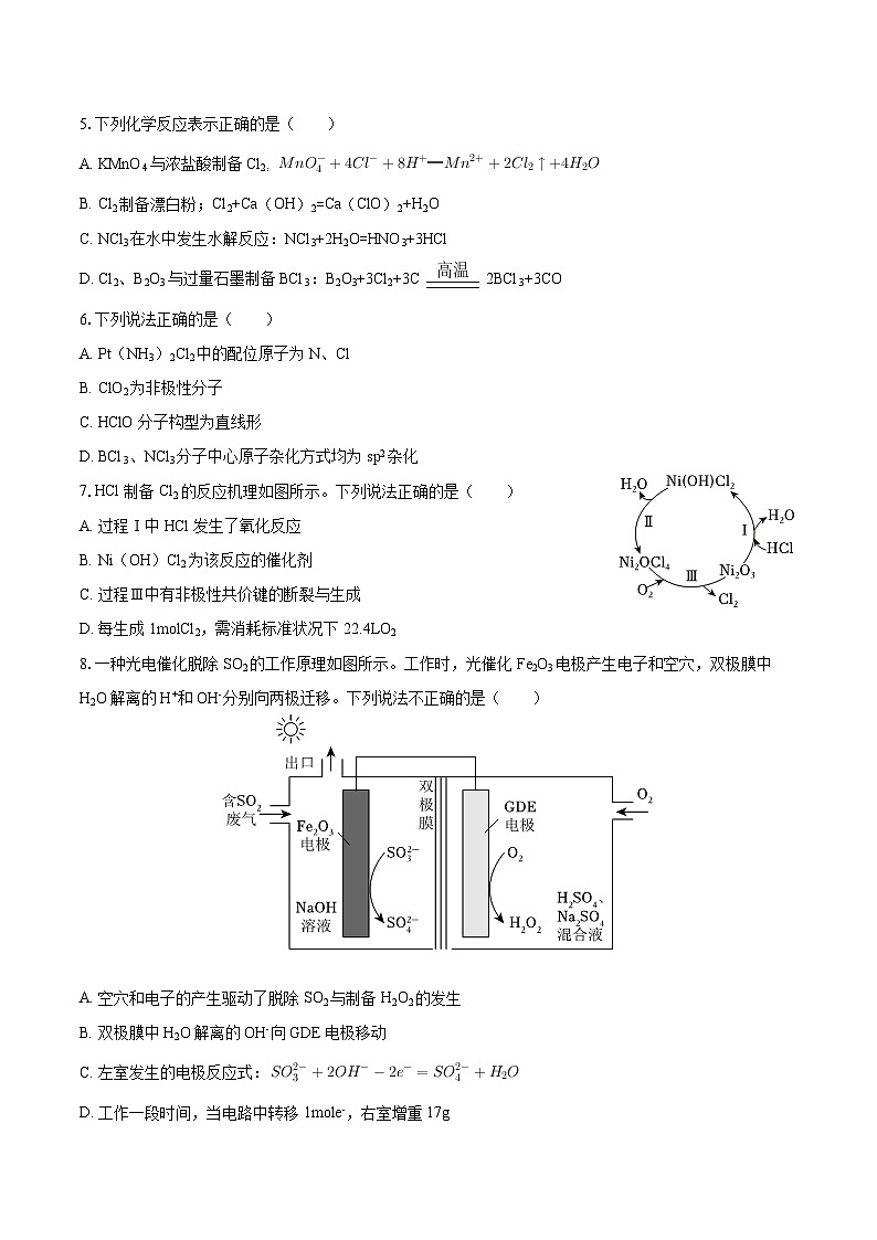 江苏省徐州市2025-2026学年高三上学期11月期中考试 化学试题（含答案）第2页