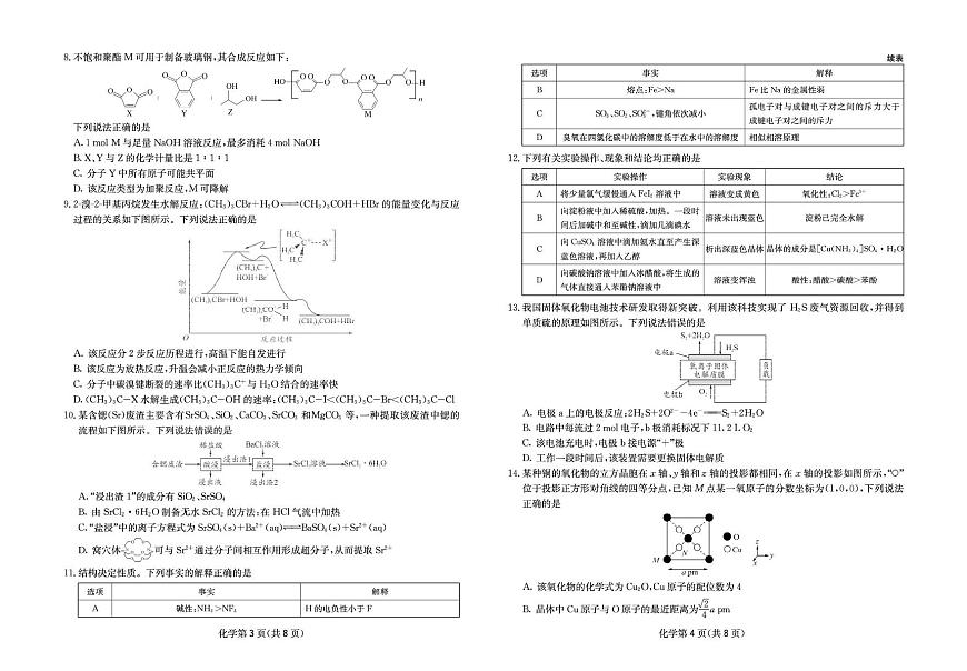 四川绵阳南山中学2026届高三上学期11月月考化学试题第2页