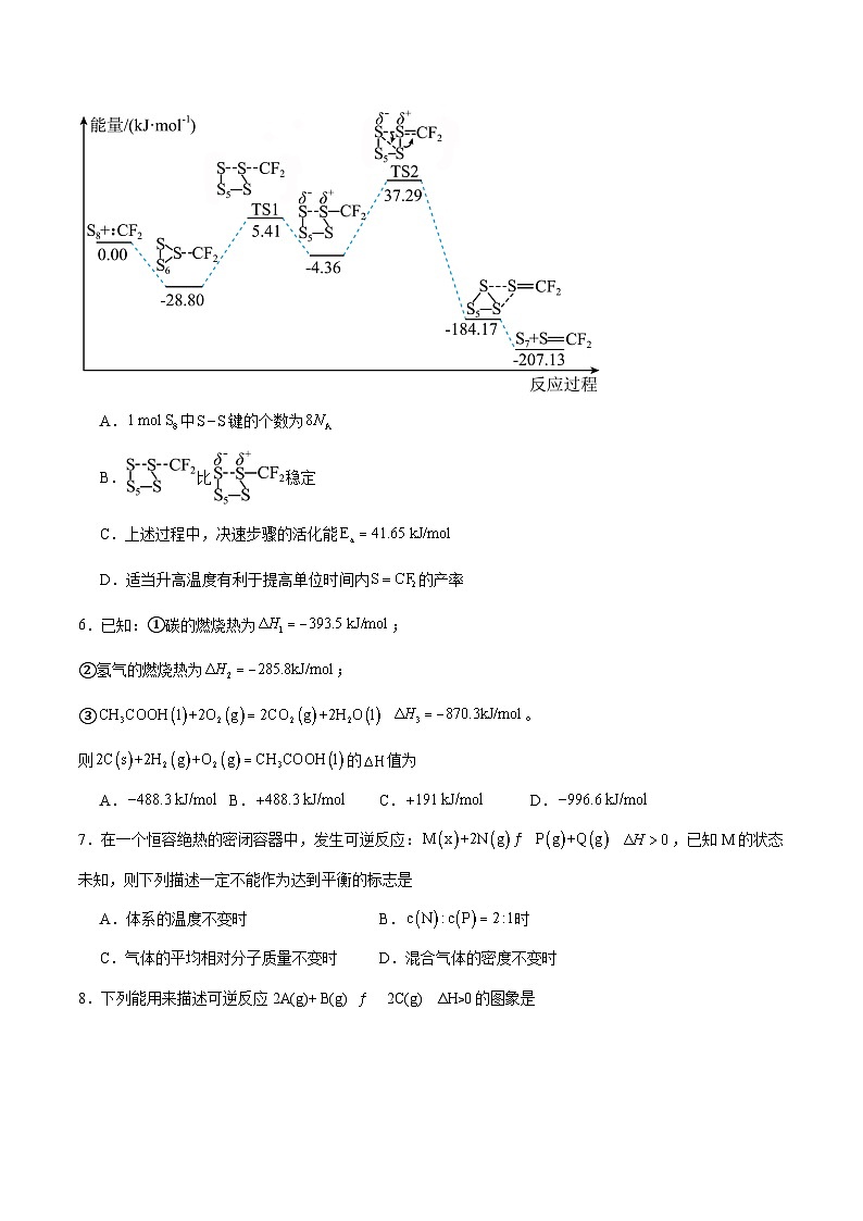 江西省玉山县第一中学2025-2026学年高二上学期第一次集中训练化学试卷（Word版附答案）第2页