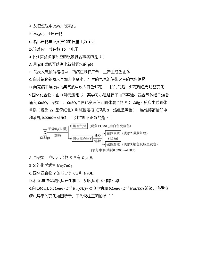 2025-2026高中化学人教版必修第一册 第二章 综合测试卷（及答案）第2页