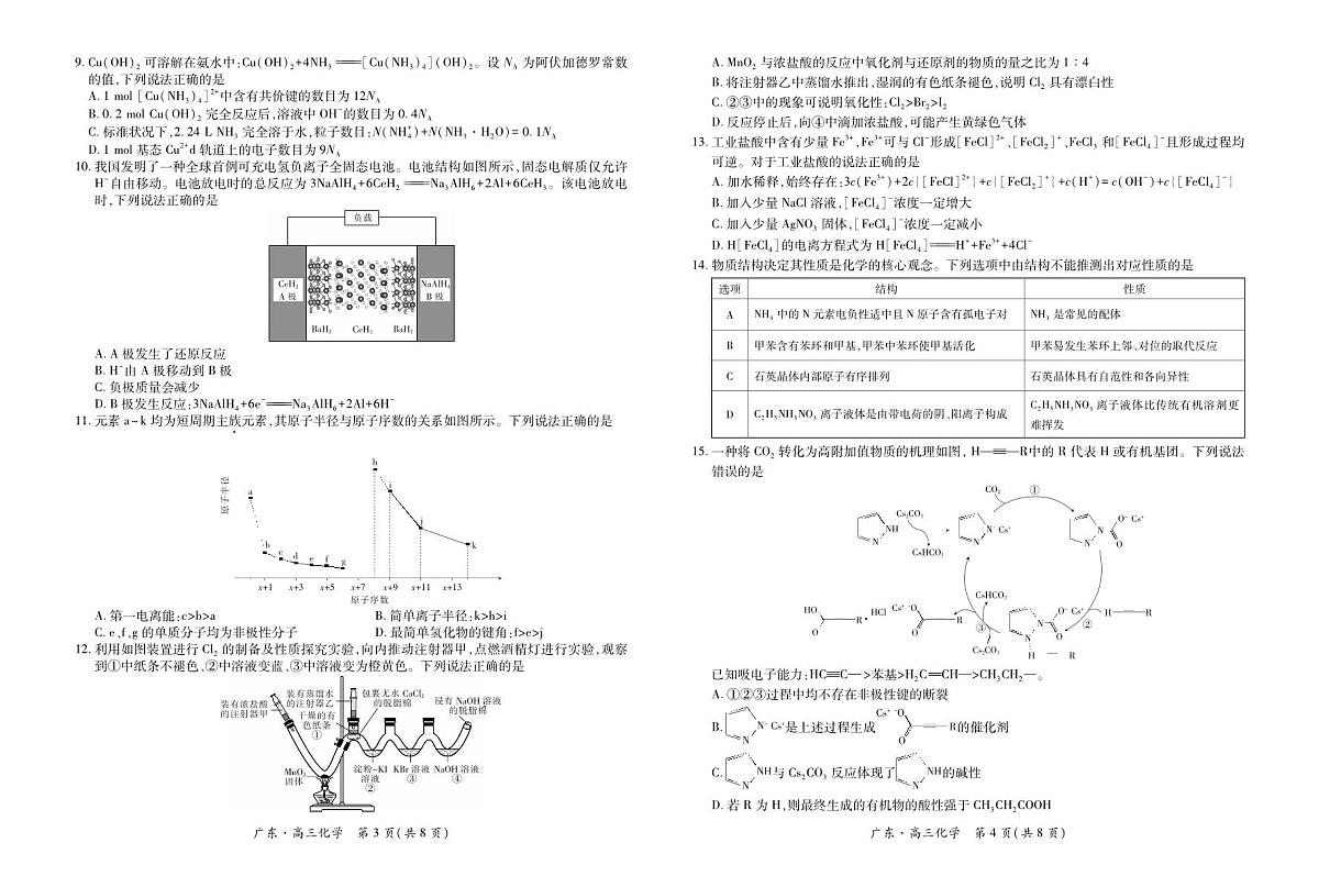 广东领航高中联盟2026届高三上学期12月联考化学试题第2页