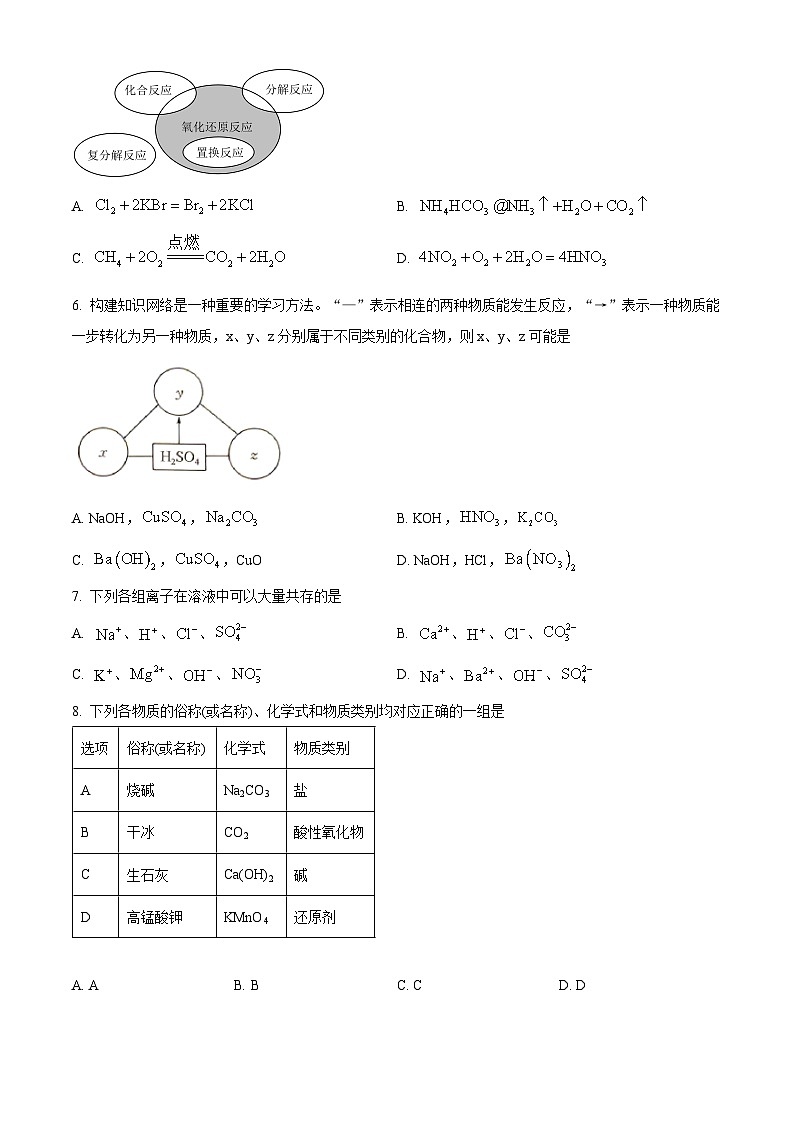 黑龙江省齐齐哈尔市2025-2026学年高一上学期11月期中化学试题  Word版无答案第2页