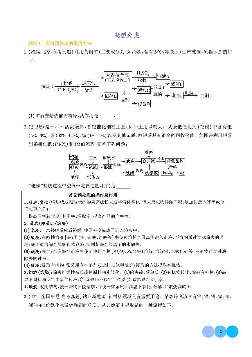 大题  化工流程综合题（学生版）第2页
