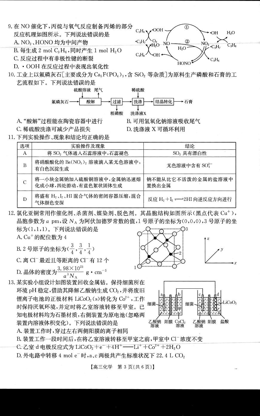 广西省金太阳2026届11月高三上学期跨市（桂林、贵港）联合调研卷化学试卷（含答案）第3页