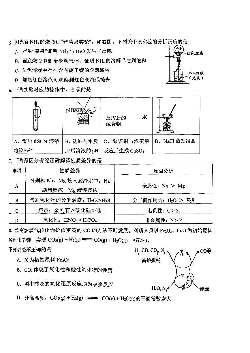2025北京十一学校高三上11月月考化学（教师版）试卷第2页