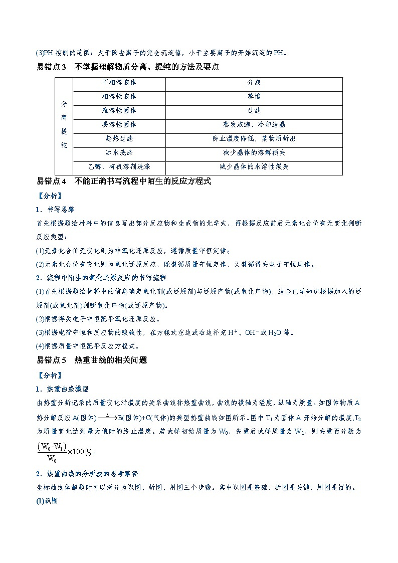 2026高考化工流程题易错点分析讲义第2页
