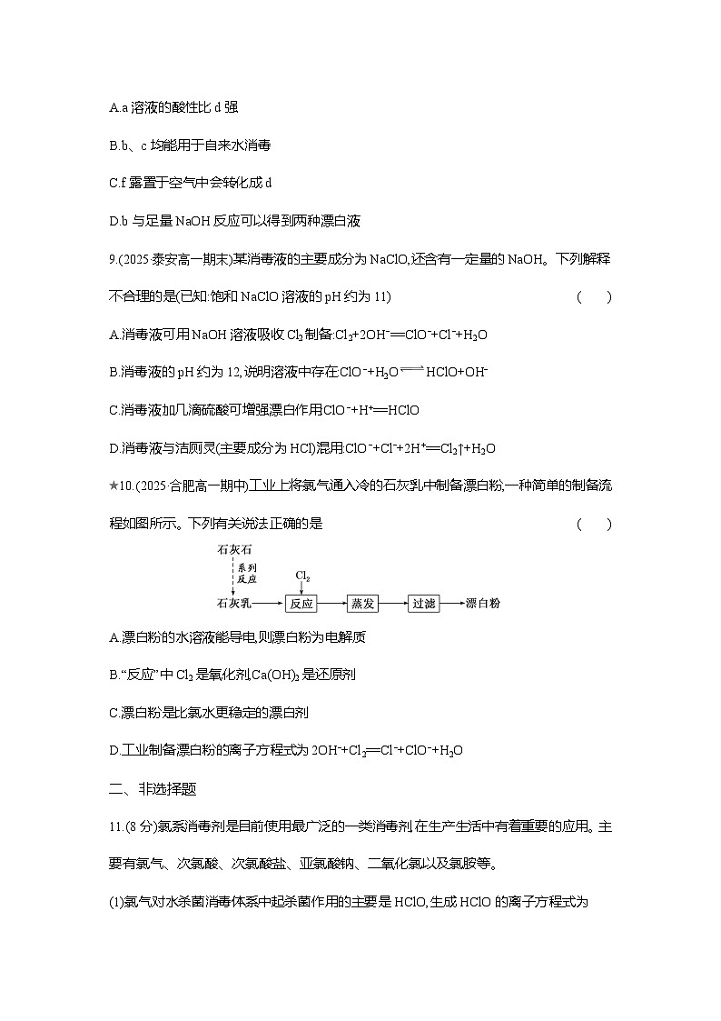 高一化学（人教版）必修一试题课时跟踪检测（15）氯气与碱的反应含氯消毒剂（Word版附解析）第3页