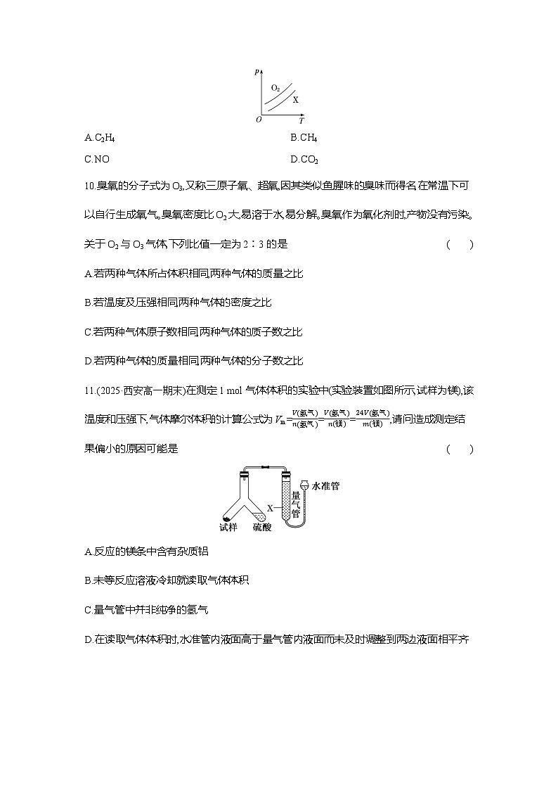 高一化学（人教版）必修一试题课时跟踪检测（18）气体摩尔体积（Word版附解析）第3页