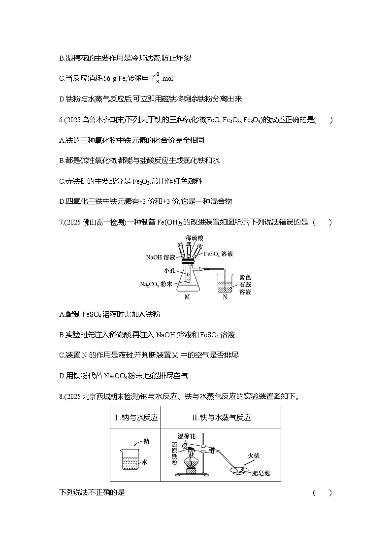 高一化学（人教版）必修一试题课时跟踪检测（21）铁的单质、氧化物和氢氧化物（Word版附解析）第2页
