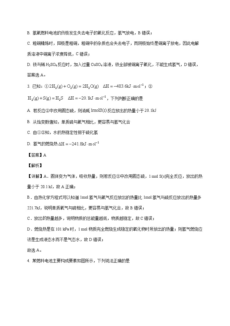 2025_2026学年江苏省苏州市新区吴县中学高二上册（10月）月考化学试题（含解析）第2页