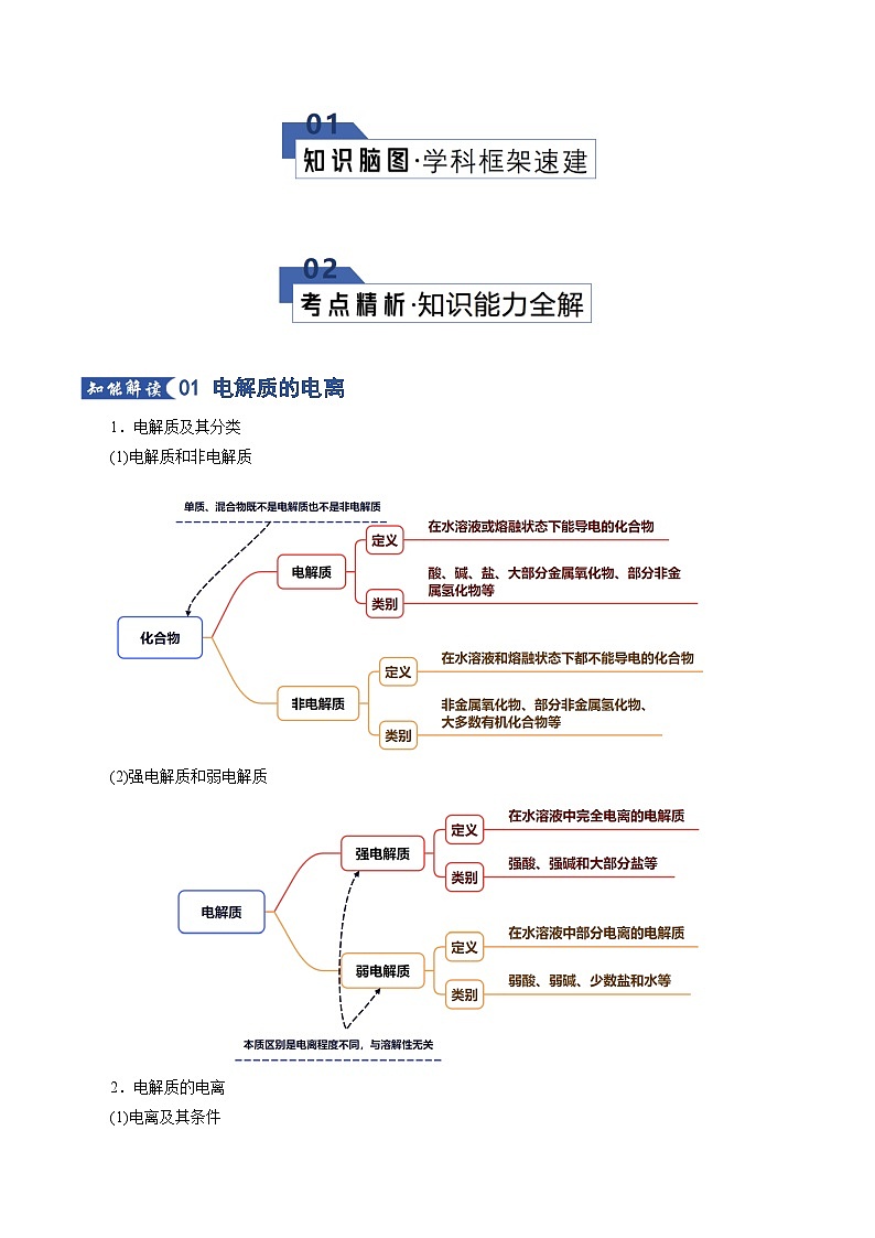 高考化学一轮复习-离子反应（知识清单）（全国通用）（解析版）第2页
