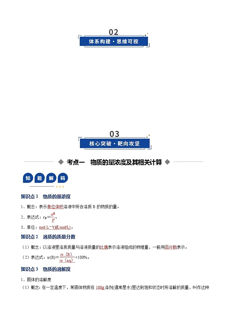 高考化学一轮复习-物质的量浓度（复习讲义）（全国通用）（解析版）第3页