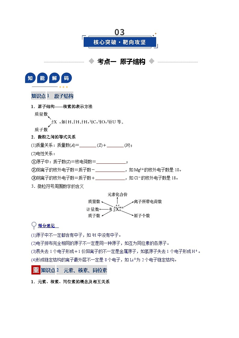 高考化学一轮复习-原子结构与性质（复习讲义）（全国通用）（原卷版）第3页