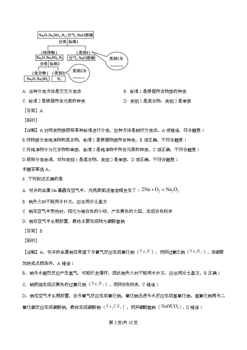 浙江省S9联盟2025-2026学年高一上学期11月期中联考 化学试题 Word版含解析第3页