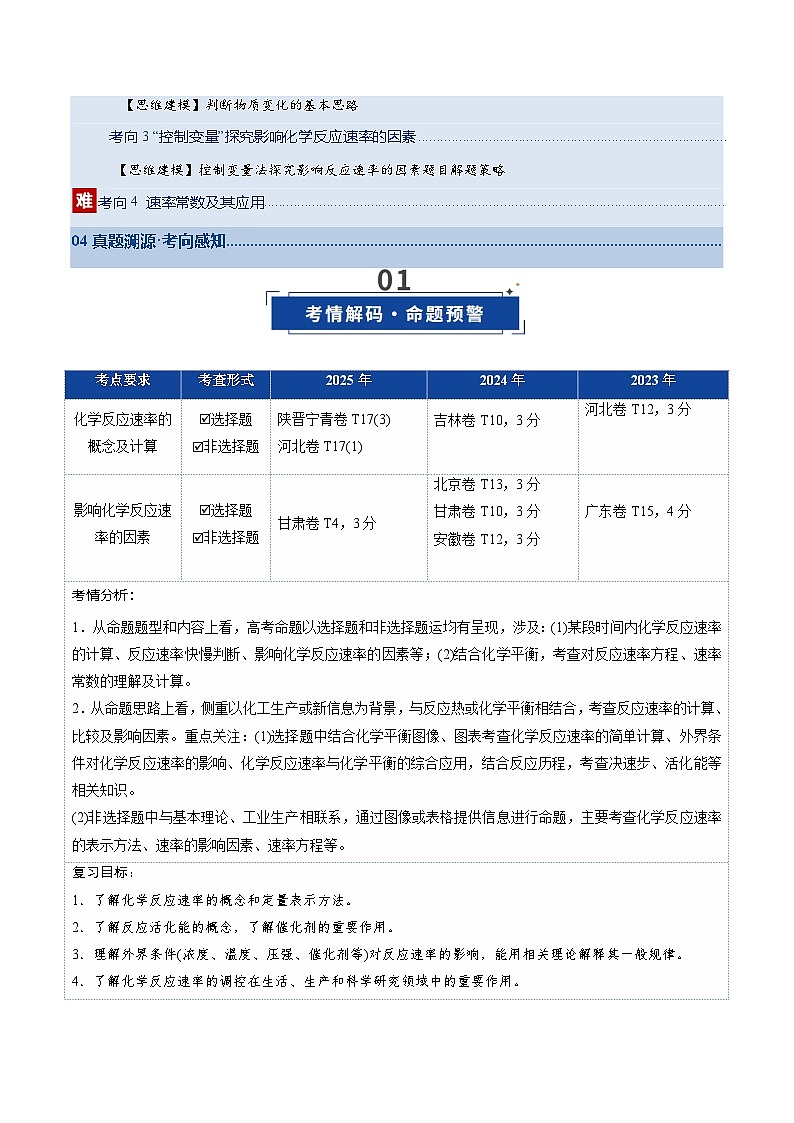 高考化学一轮复习-化学反应速率及其影响因素（复习讲义）（全国通用）（解析版）第2页