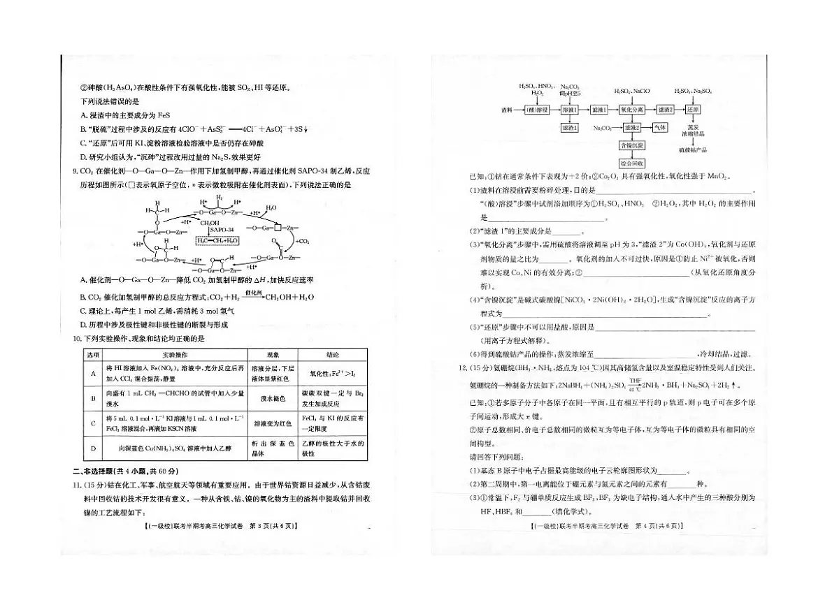 福建省龙岩市九校联考2026届高三上学期11月期中考试化学试题（PDF版附答案）第2页