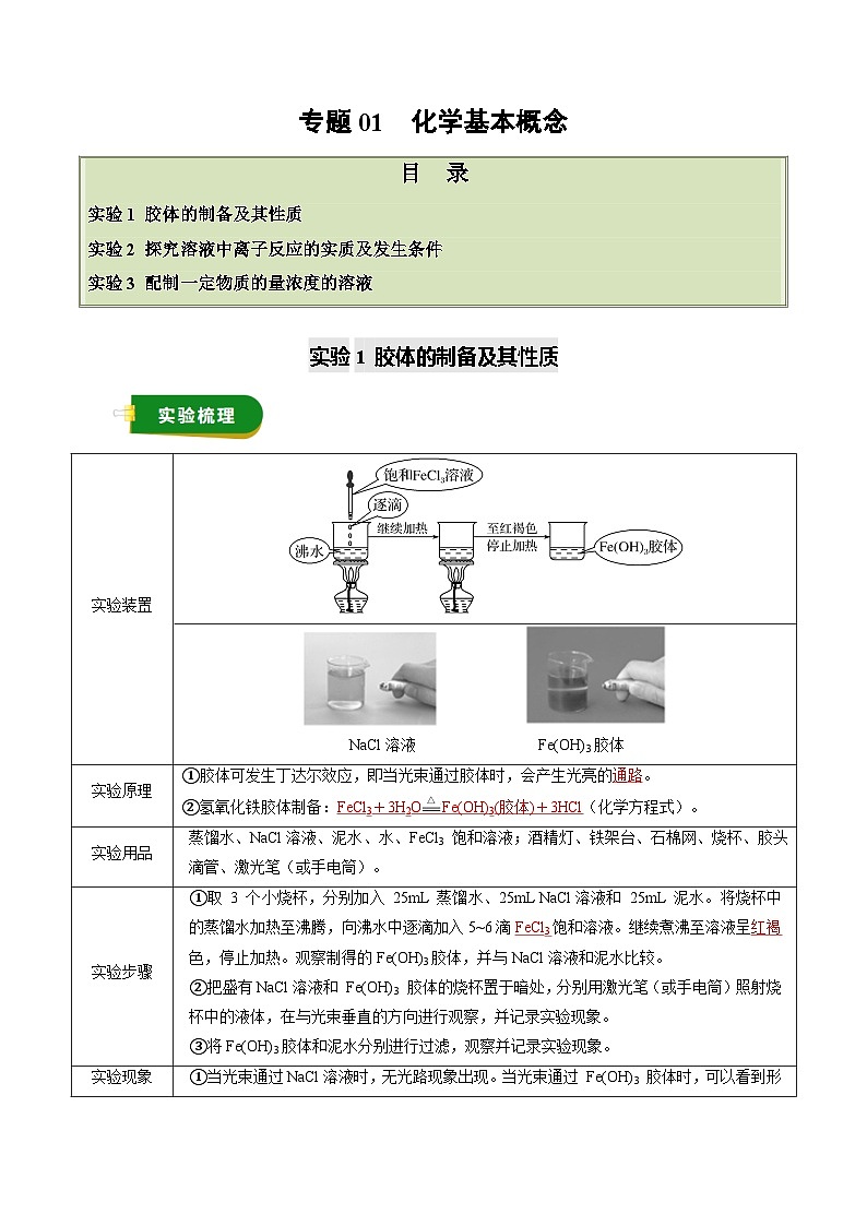 高考化学一轮复习讲义-化学基本概念（解析版）第1页
