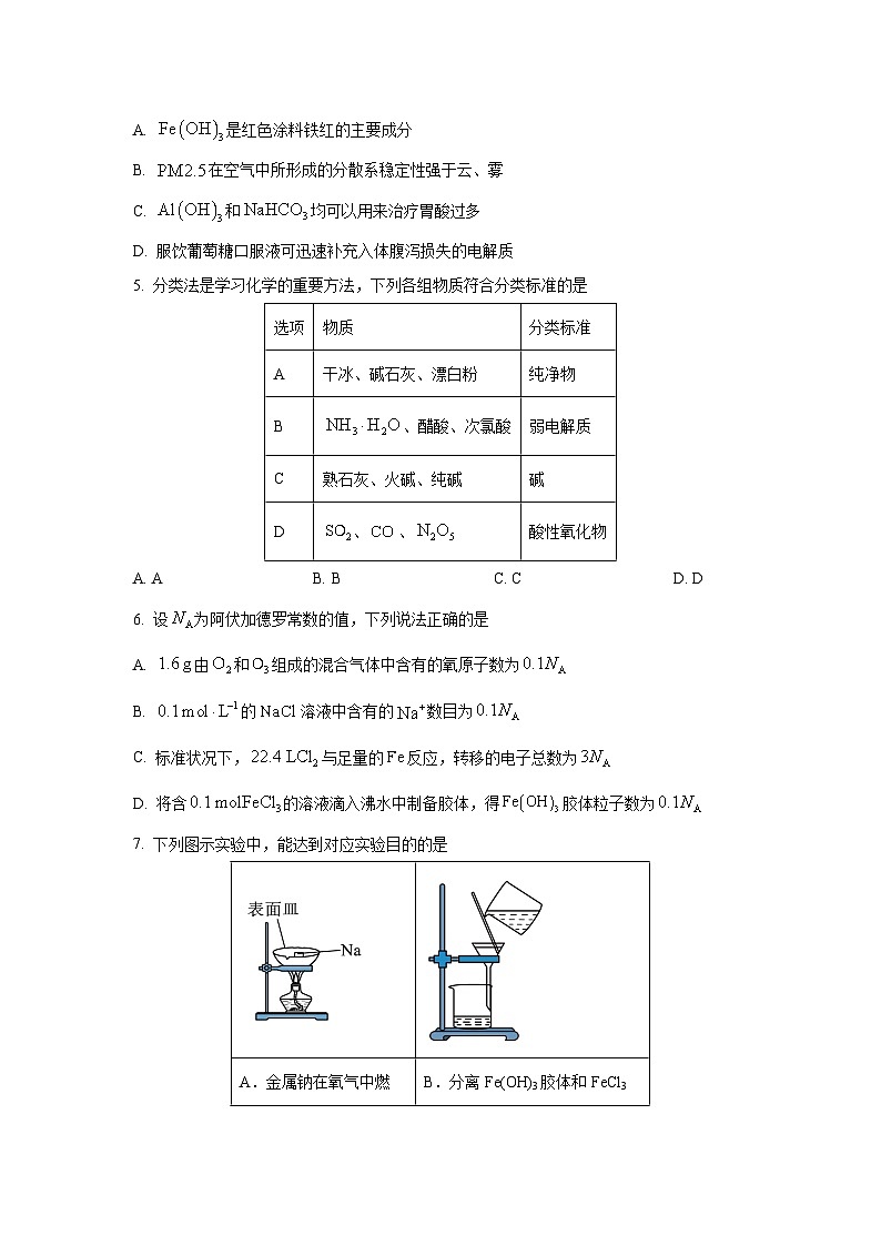 山东省大联考2024-2025学年高一上学期12月月考化学试卷（学生版）第2页