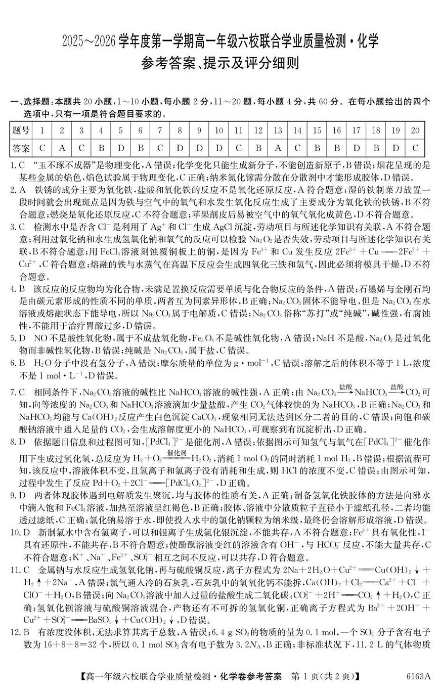 6163A 化学DA第1页