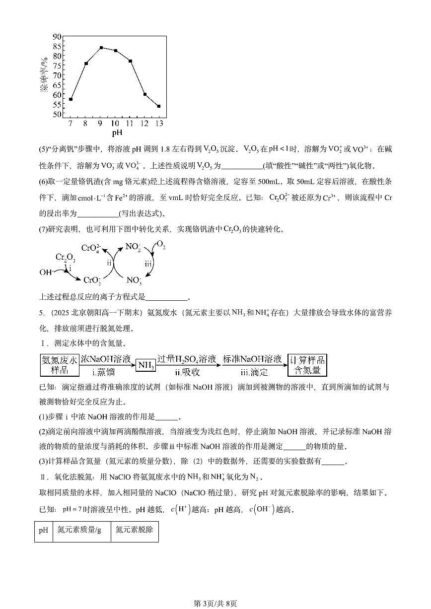 2025年北京重点校高一（下）期末化学汇编：物质在水溶液中的行为章节综合（鲁科版）第3页